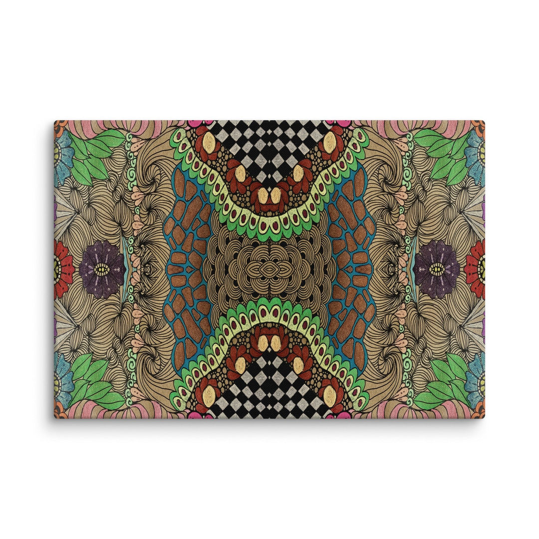 Pulse Bloom Abstract Canvas Art Print - Polendo Design abstract canvas art