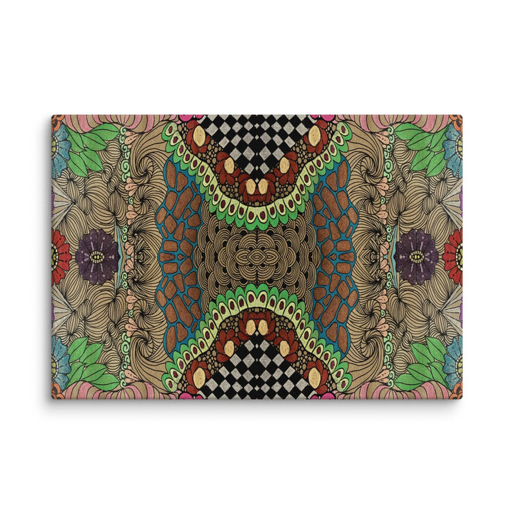 Pulse Bloom Abstract Canvas Art Print - Polendo Design abstract canvas art