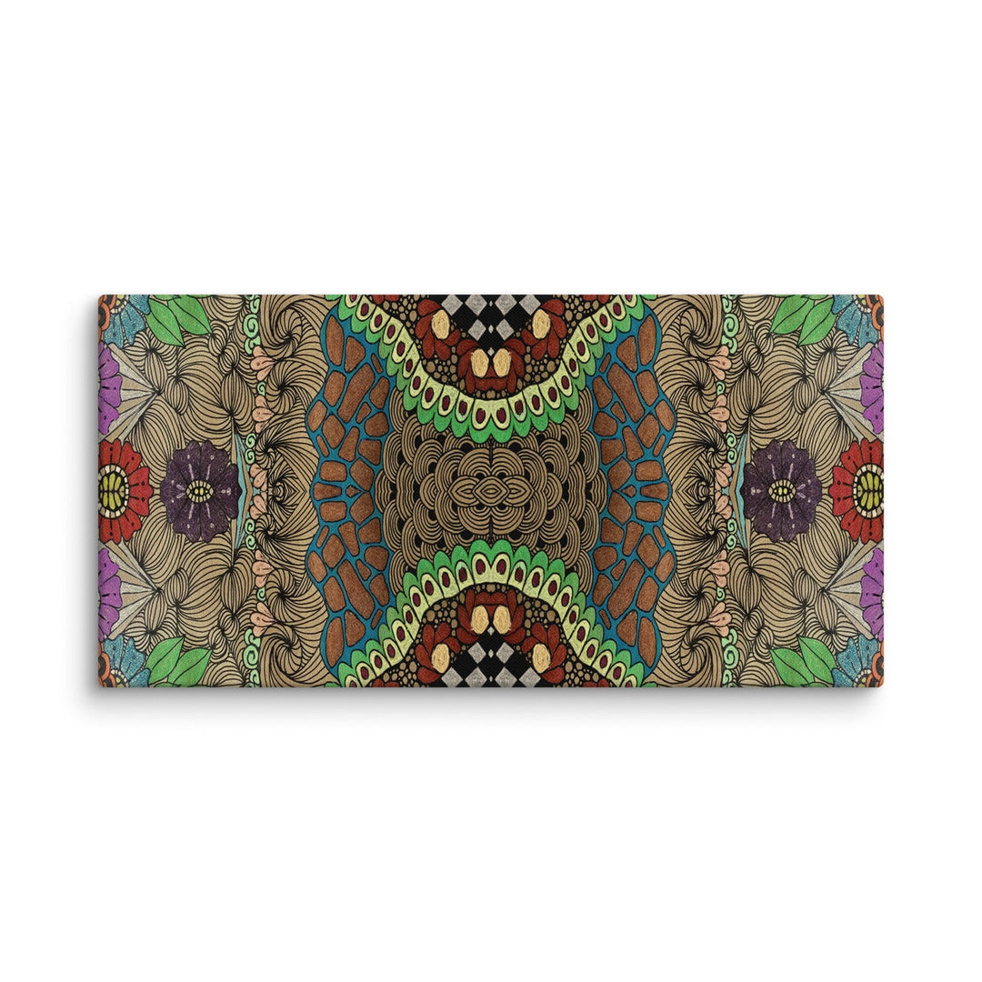 Pulse Bloom Abstract Canvas Art Print - Polendo Design abstract canvas art