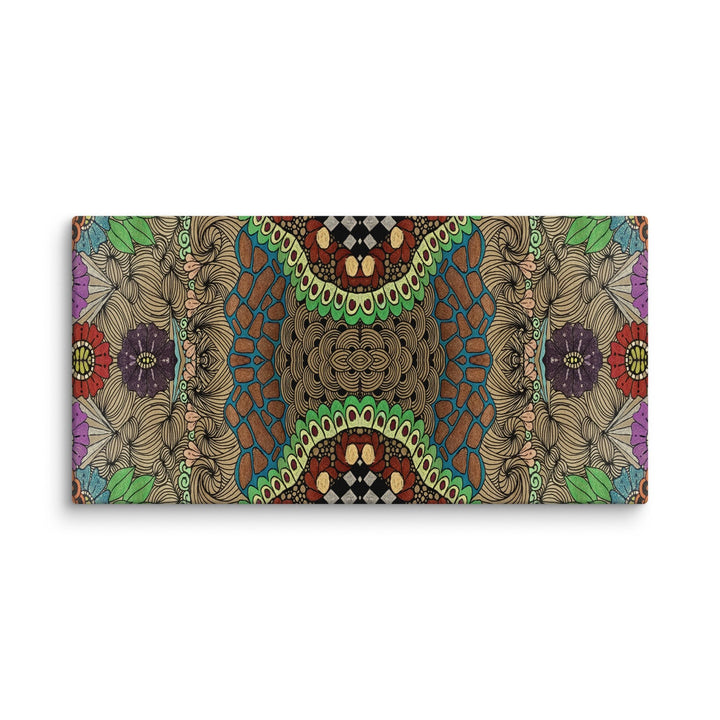 Pulse Bloom Abstract Canvas Art Print - Polendo Design abstract canvas art