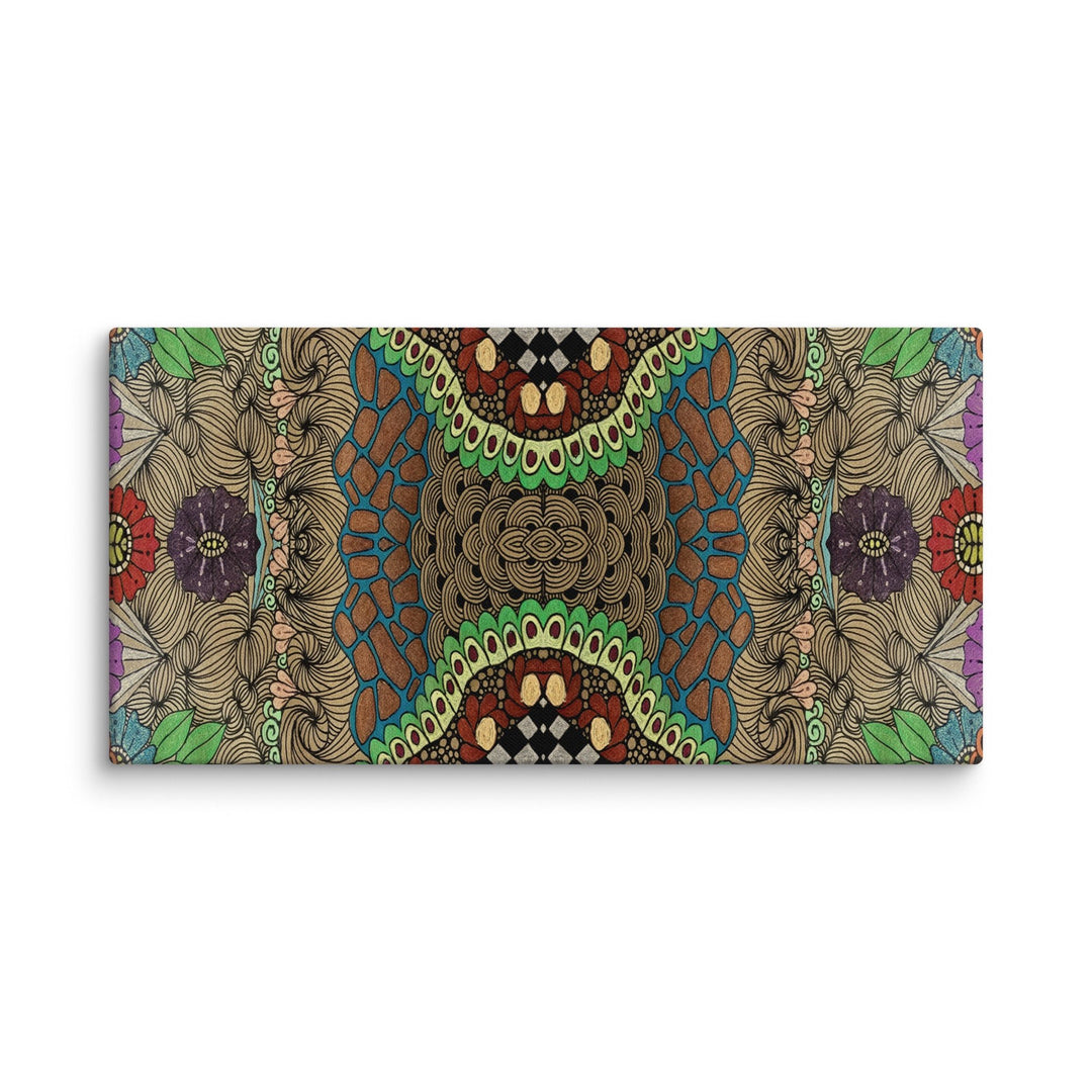Pulse Bloom Abstract Canvas Art Print - Polendo Design abstract canvas art