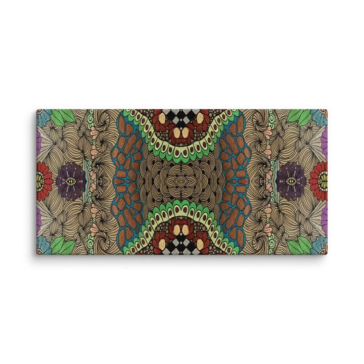 Pulse Bloom Abstract Canvas Art Print - Polendo Design abstract canvas art