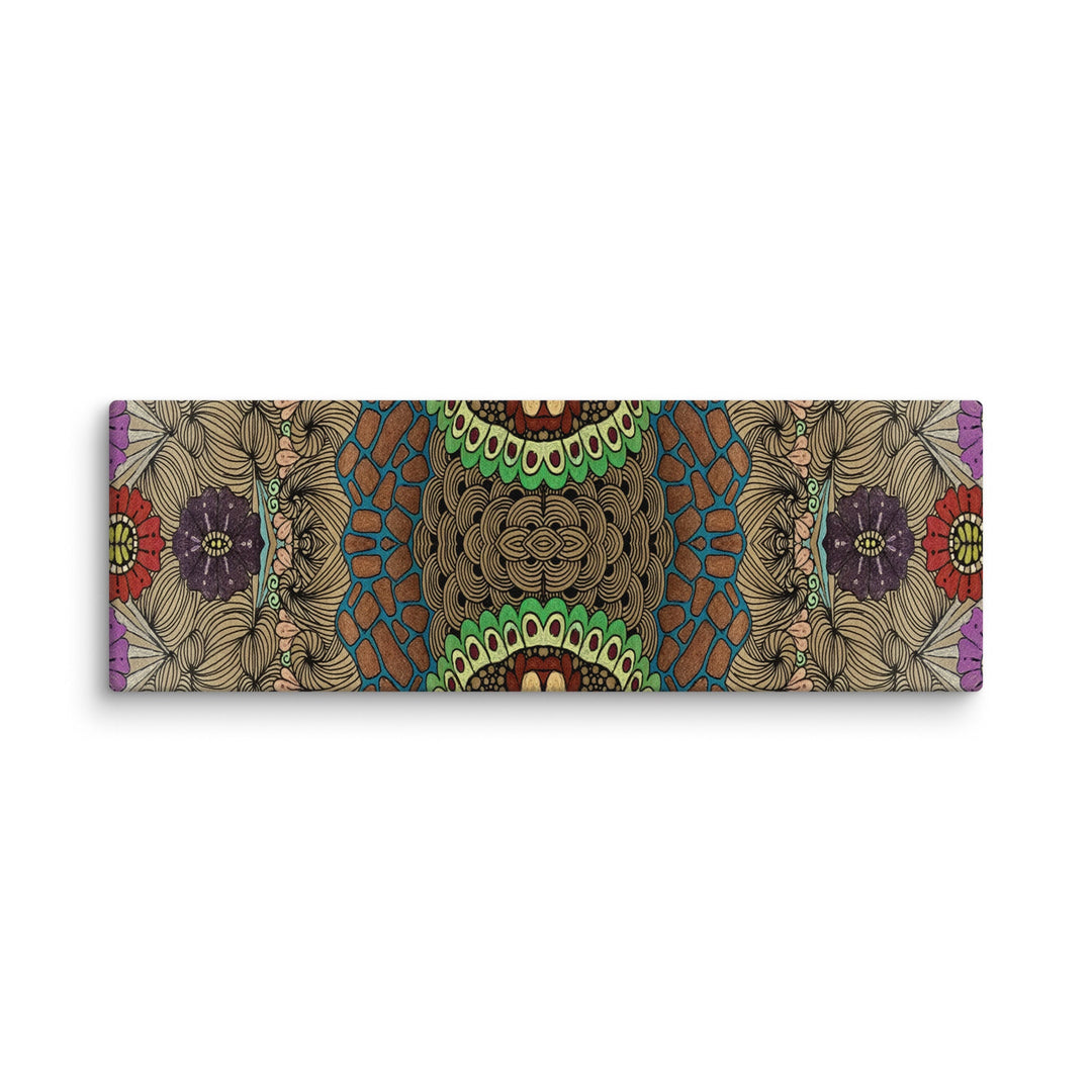 Pulse Bloom Abstract Canvas Art Print - Polendo Design abstract canvas art