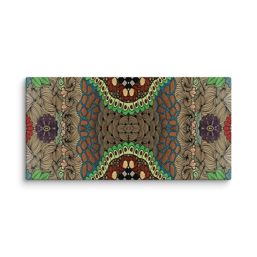 Pulse Bloom Abstract Canvas Art Print - Polendo Design abstract canvas art
