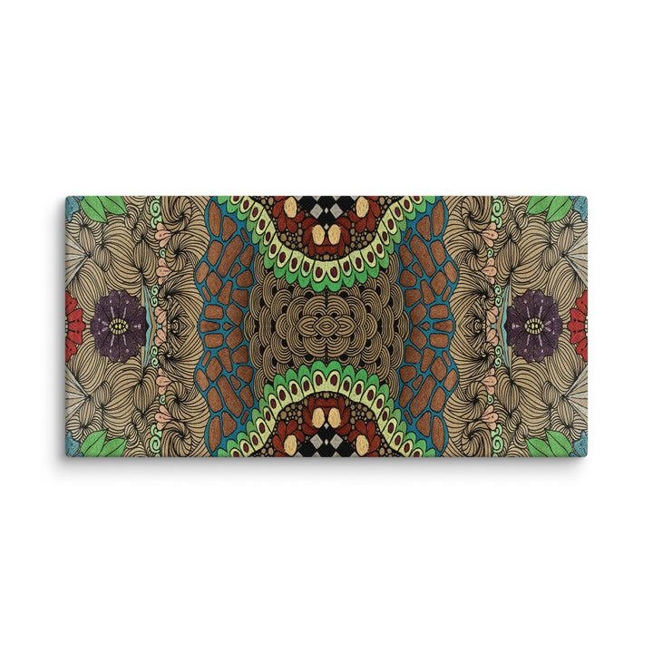 Pulse Bloom Abstract Canvas Art Print - Polendo Design abstract canvas art