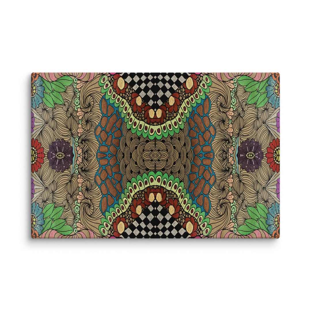 Pulse Bloom Abstract Canvas Art Print - Polendo Design abstract canvas art