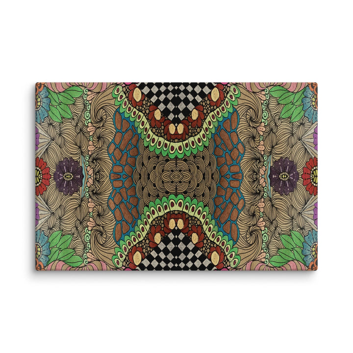 Pulse Bloom Abstract Canvas Art Print - Polendo Design abstract canvas art