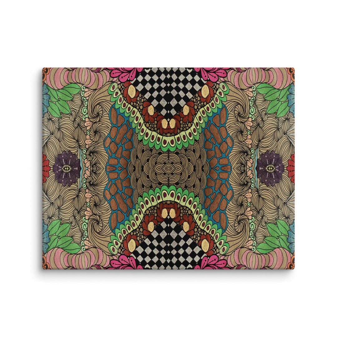 Pulse Bloom Abstract Canvas Art Print - Polendo Design abstract canvas art