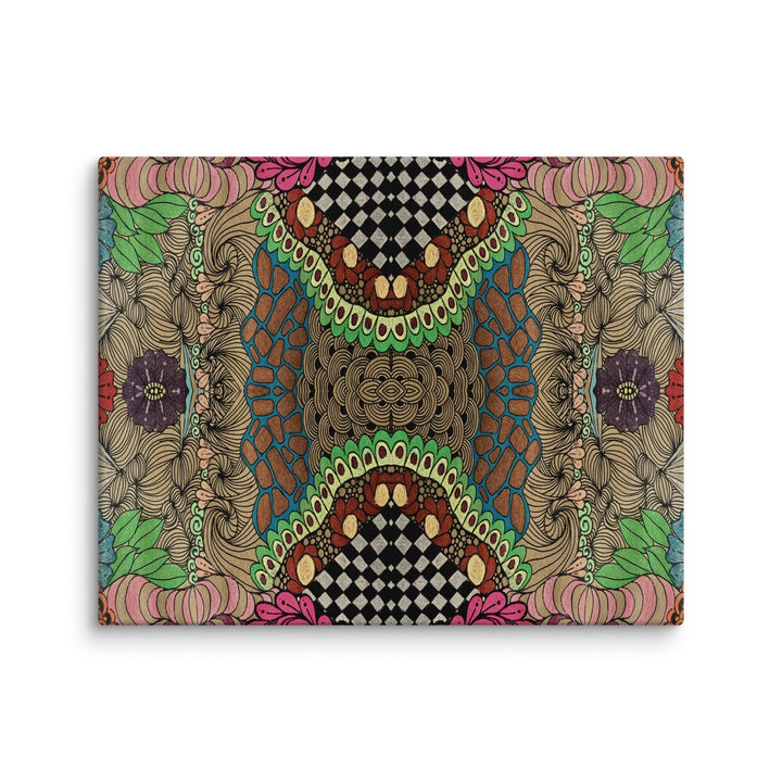 Pulse Bloom Abstract Canvas Art Print - Polendo Design abstract canvas art