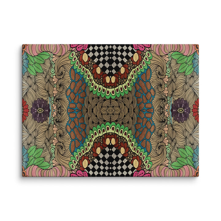 Pulse Bloom Abstract Canvas Art Print - Polendo Design abstract canvas art