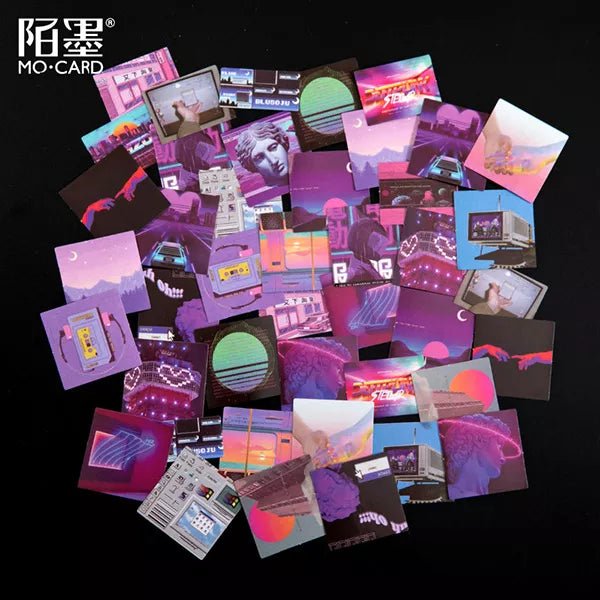 Purple Aesthetic Sticker Set (45pcs) – Scrapbook &amp; Journal Stickers - Polendo Design purple aesthetic sticker set