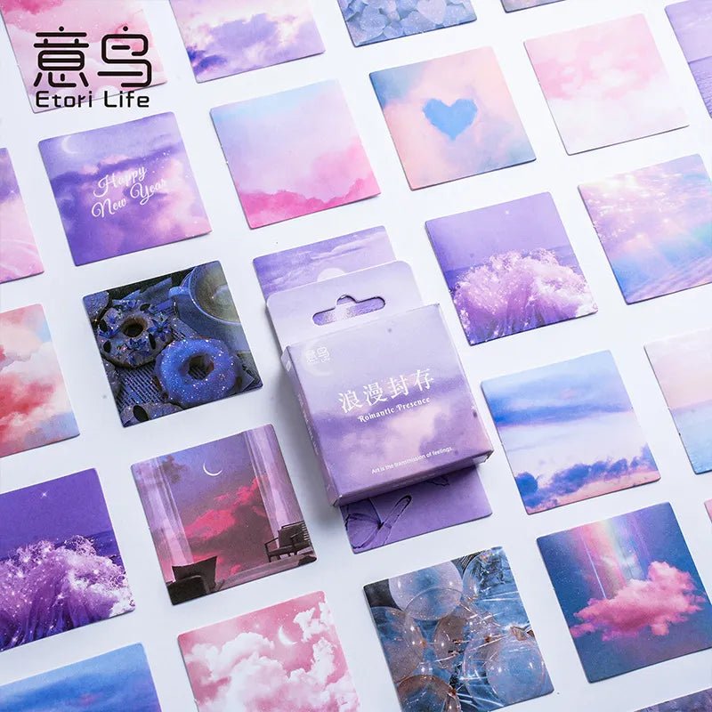 Purple Aesthetic Sticker Set (45pcs) – Scrapbook &amp; Journal Stickers - Polendo Design purple aesthetic sticker set