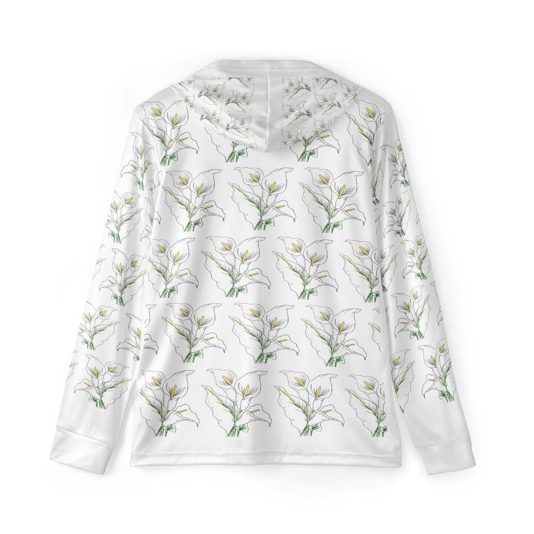 Quiet Bloom Sports Warmup Hoodie – Lightweight UPF 50+ - Polendo Design sports warmup hoodie