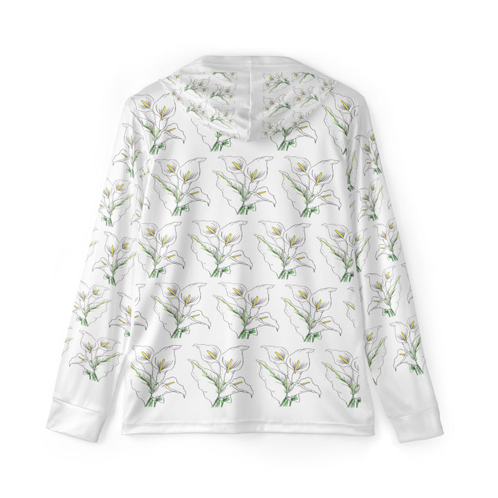 Quiet Bloom Sports Warmup Hoodie – Lightweight UPF 50+ - Polendo Design sports warmup hoodie