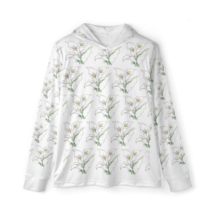 Quiet Bloom Sports Warmup Hoodie – Lightweight UPF 50+ - Polendo Design sports warmup hoodie
