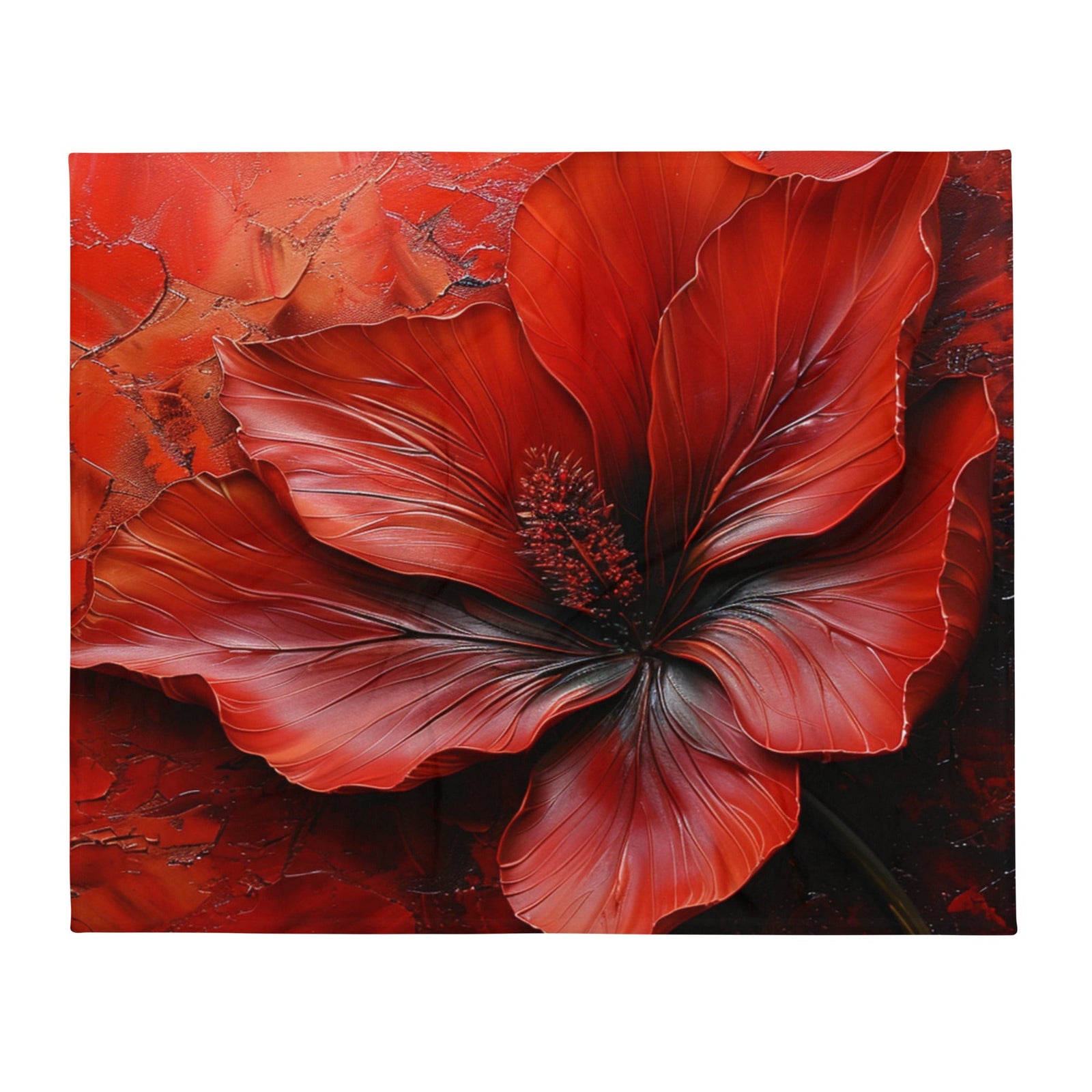 Red & Black Floral Throw Blanket – Comfort Design - Polendo Design floral throw blanket