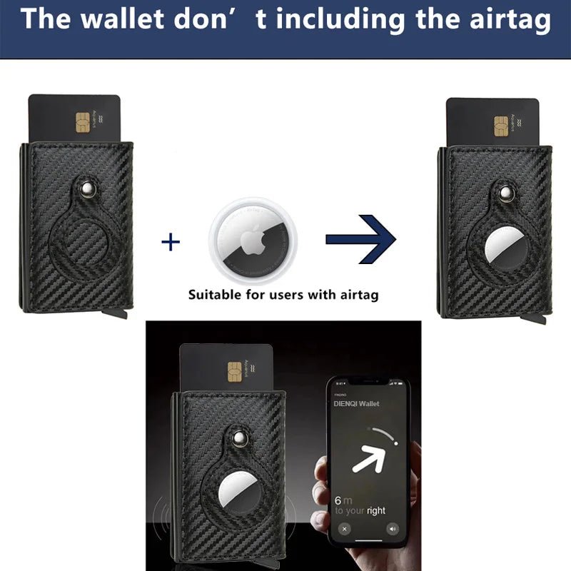 RFID AirTag-Compatible Wallet Card Holder - Polendo Design RFID AirTag-Compatible Wallet Card Holder