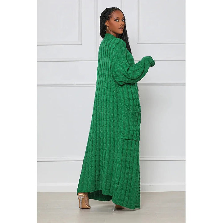 Ribbed Knit Sweater Coat Jacket for Women - Polendo Design