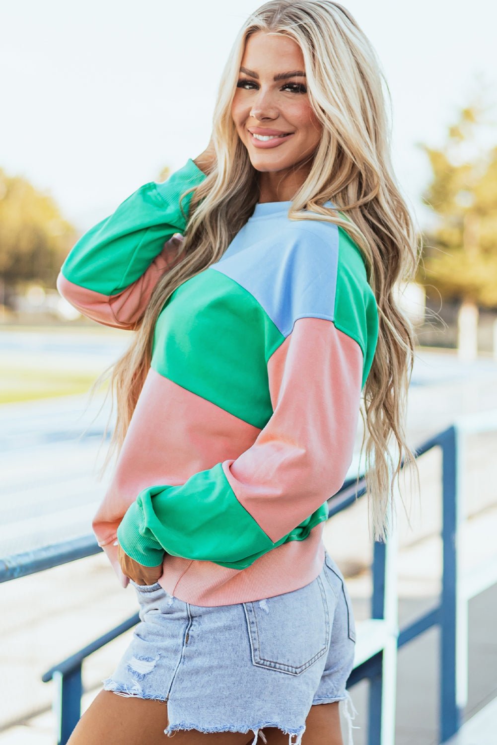 Samantha Patchwork Sweatshirt - Polendo Design