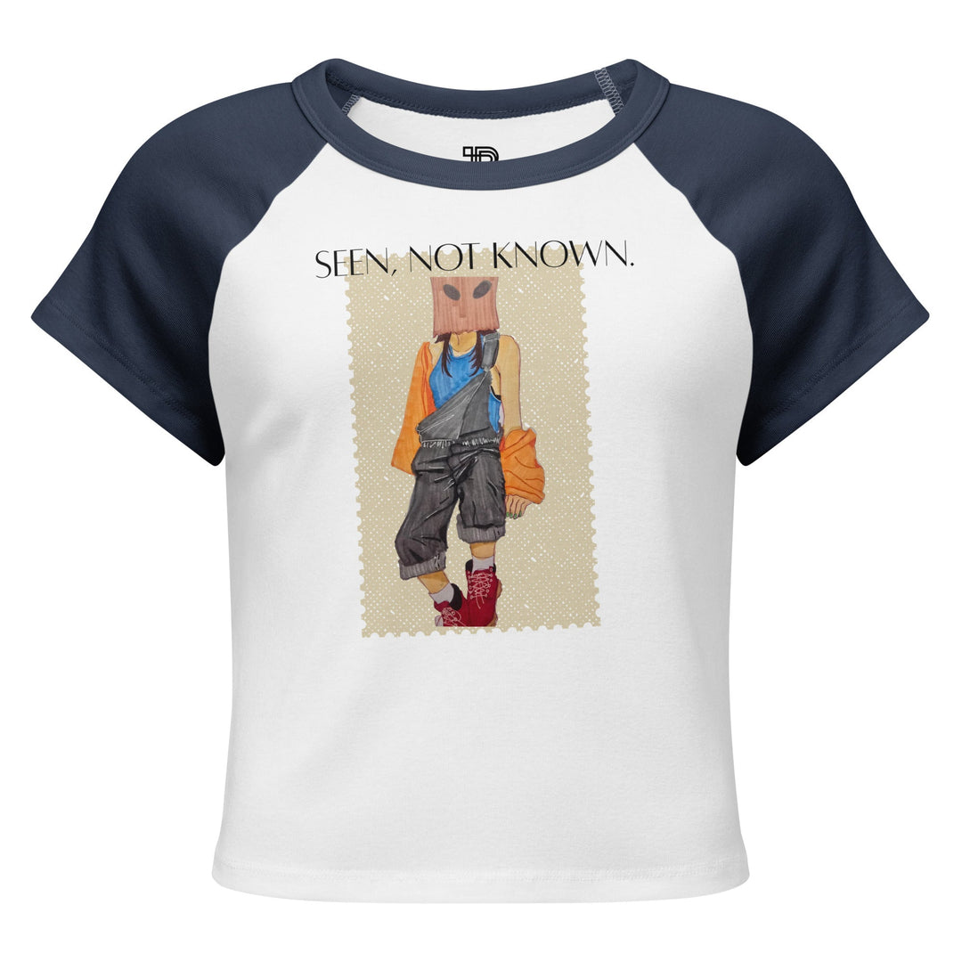 Seen Not Known Artistic Baby Tee by Polendo - Polendo Design artistic baby tee