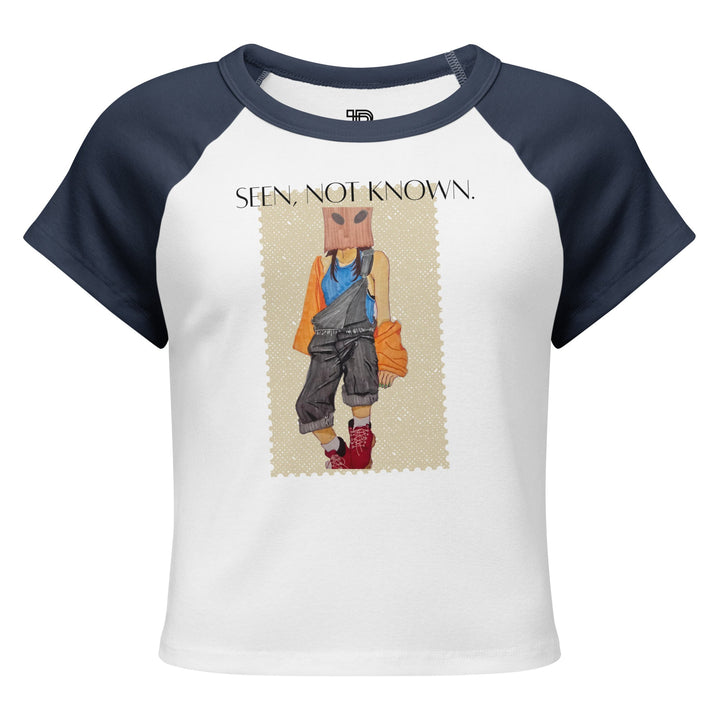 Seen Not Known Artistic Baby Tee by Polendo - Polendo Design artistic baby tee