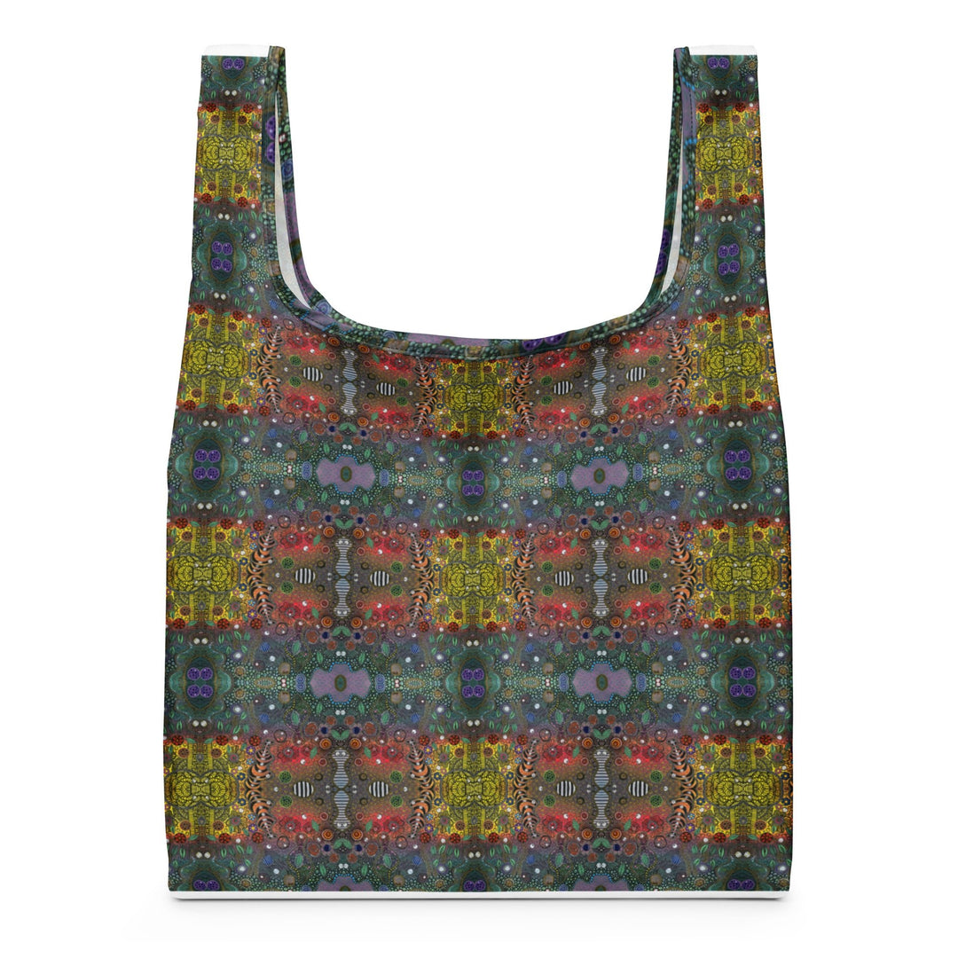 Infinite Rhythm Grid Tote Bag – Reusable Shopping Bag - Polendo Design shopping bag