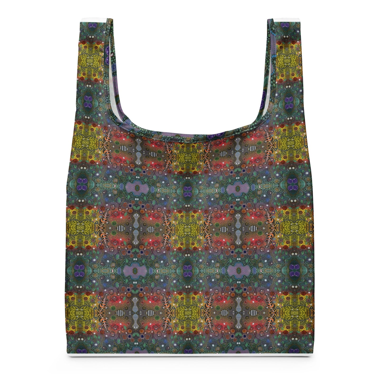 Infinite Rhythm Grid Tote Bag – Reusable Shopping Bag - Polendo Design shopping bag