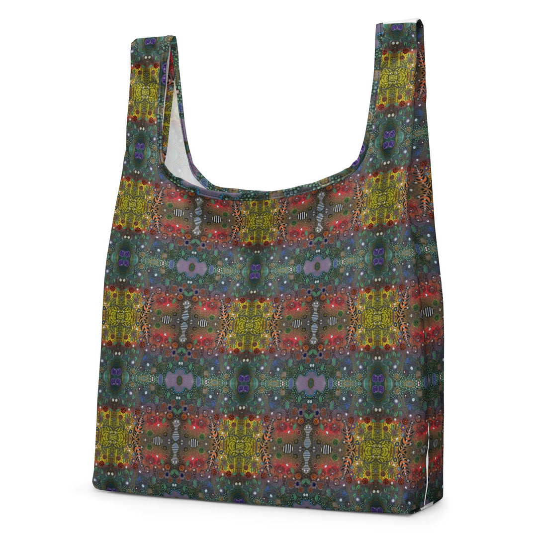 Infinite Rhythm Grid Tote Bag – Reusable Shopping Bag - Polendo Design shopping bag