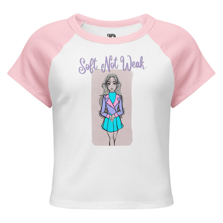 Soft Not Weak Artistic Baby Tee by Polendo - Polendo Design artistic baby tee