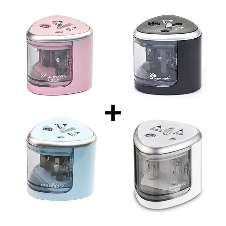 Tenwin Two-Hole Electric Automatic Pencil Sharpener - Polendo Design tenwin two-hole electric automatic pencil sharpener