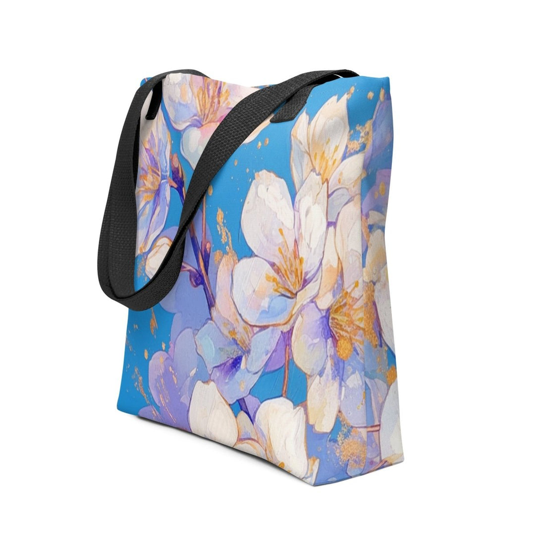 Sky Magnolia Bloom Floral Tote Bag - Polendo Design Sky Magnolia Bloom floral tote bag