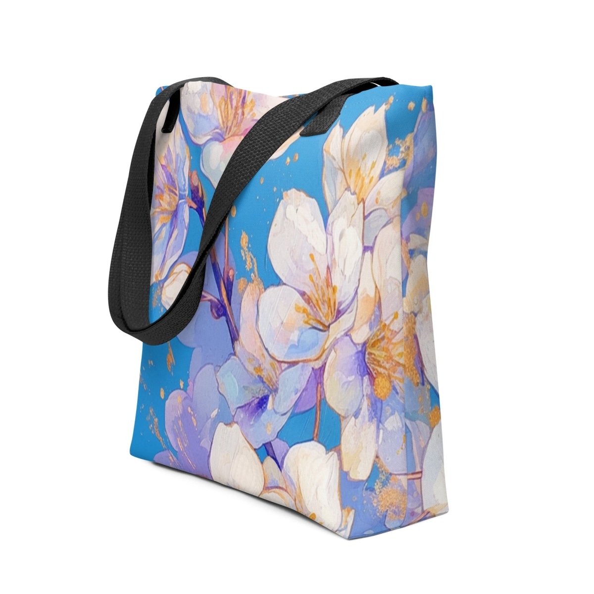 Sky Magnolia Bloom Floral Tote Bag - Polendo Design Sky Magnolia Bloom floral tote bag