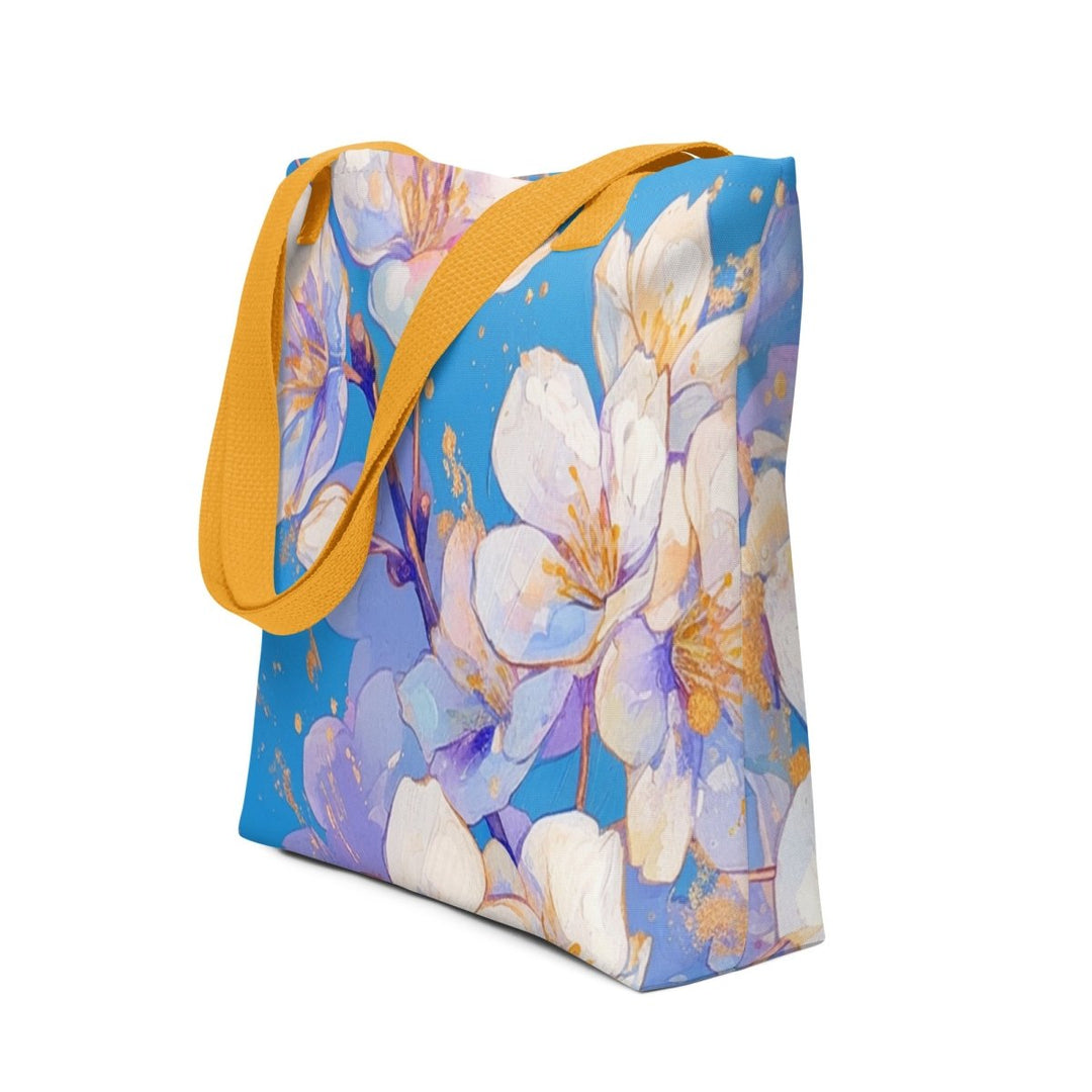 Sky Magnolia Bloom Floral Tote Bag - Polendo Design Sky Magnolia Bloom floral tote bag