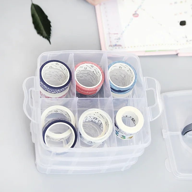 Transparent Storage Box (3-Tier) – Organizer for Washi Tape &amp; Stationery - Polendo Design transparent storage box