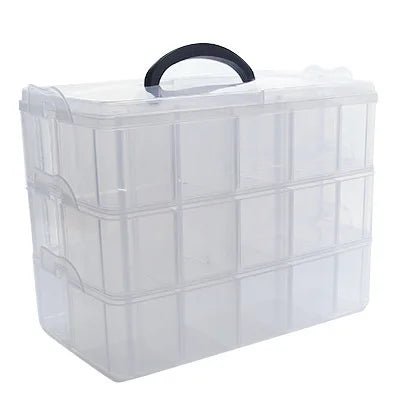 Transparent Storage Box (3-Tier) – Organizer for Washi Tape &amp; Stationery - Polendo Design transparent storage box