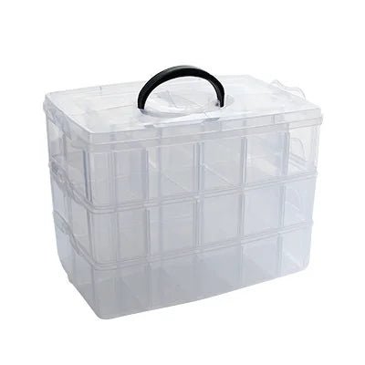 Transparent Storage Box (3-Tier) – Organizer for Washi Tape &amp; Stationery - Polendo Design transparent storage box