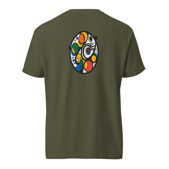 Polendo Orbit Pulse Front &amp; Back Print Heavyweight T-Shirt - Polendo Design polendo orbit pulse front and back print t-shirt