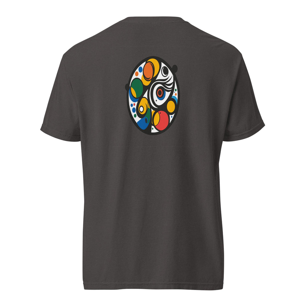 Polendo Orbit Pulse Front &amp; Back Print Heavyweight T-Shirt - Polendo Design polendo orbit pulse front and back print t-shirt