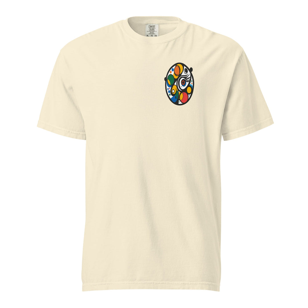 Polendo Orbit Pulse Front &amp; Back Print Heavyweight T-Shirt - Polendo Design polendo orbit pulse front and back print t-shirt
