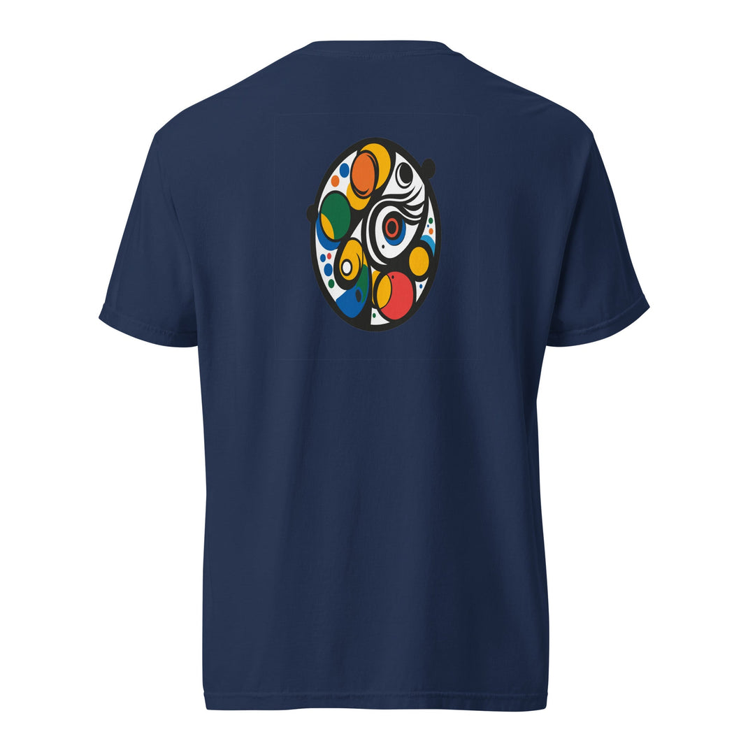 Polendo Orbit Pulse Front &amp; Back Print Heavyweight T-Shirt - Polendo Design polendo orbit pulse front and back print t-shirt
