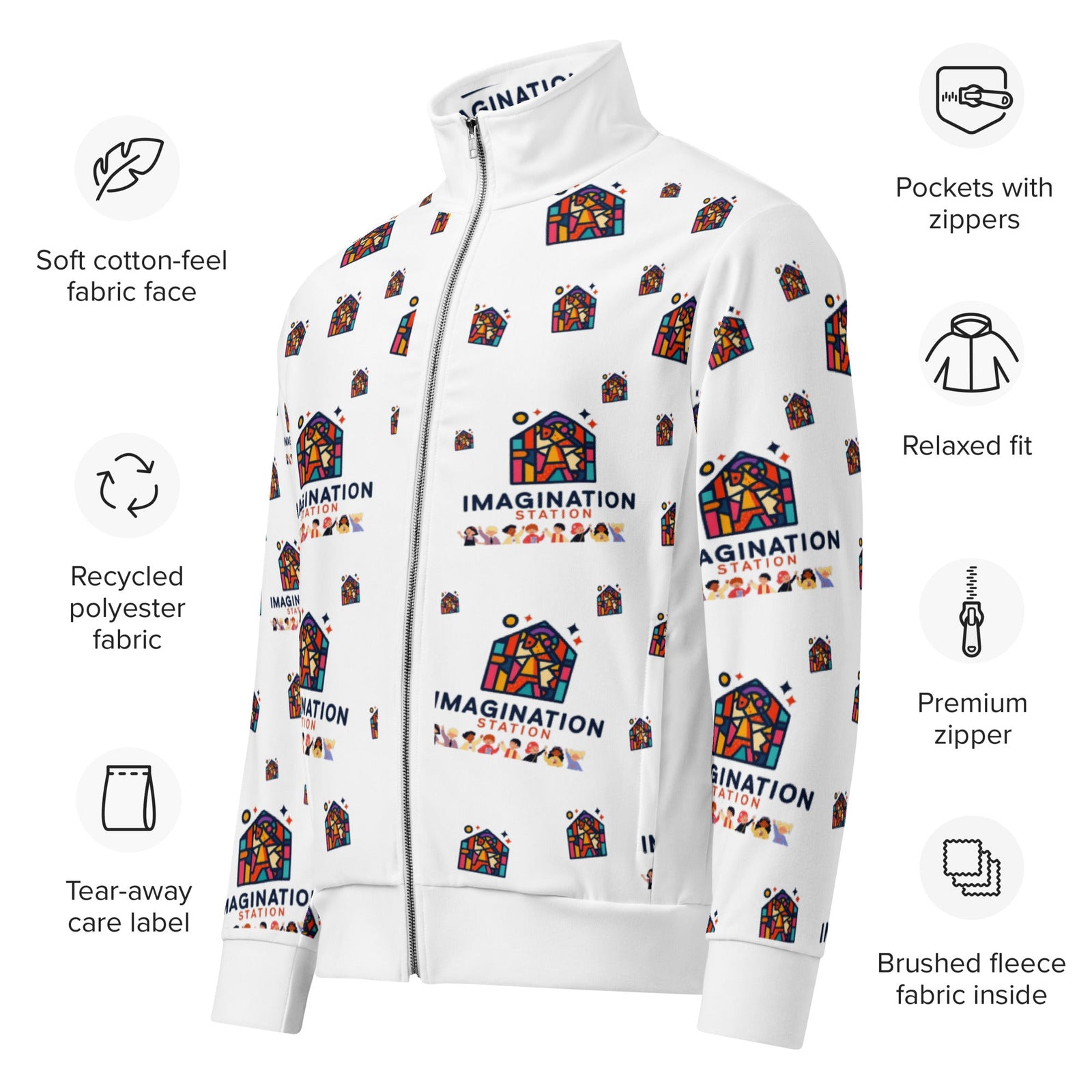 Imagination Station Unisex Track Jacket for Everyday Wear - Polendo Design imagination station unisex track jacket