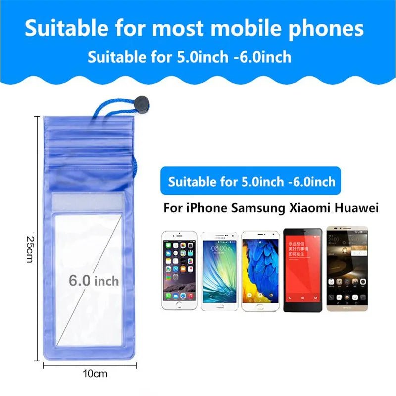 Universal Waterproof Phone Case with Lanyard – Fits iPhone, Samsung &amp; Xiaomi (3.5–6") - Polendo Design