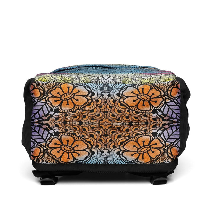 Boho Bloom Stripe Utility Backpack - Polendo Design Boho Bloom Stripe utility backpack