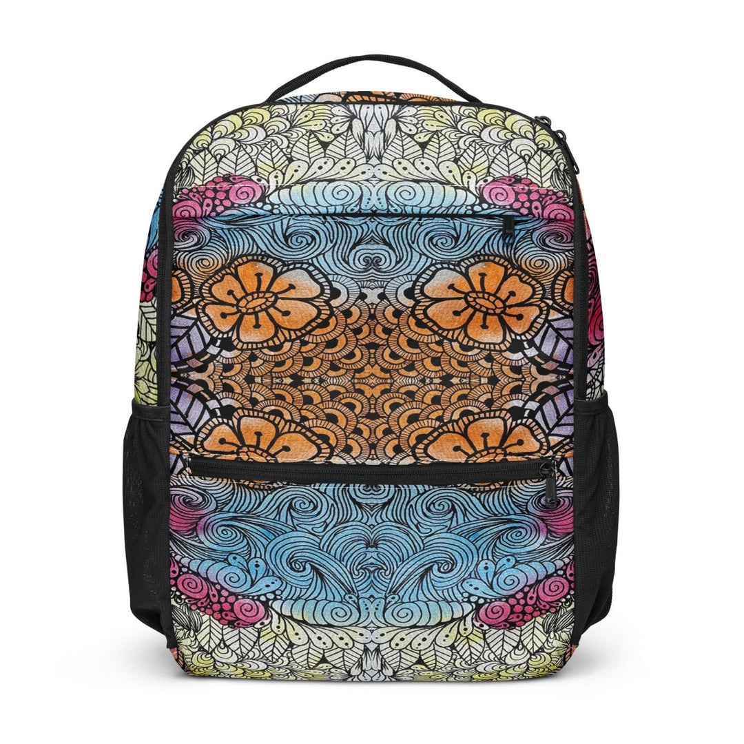 Boho Bloom Stripe Utility Backpack - Polendo Design Boho Bloom Stripe utility backpack