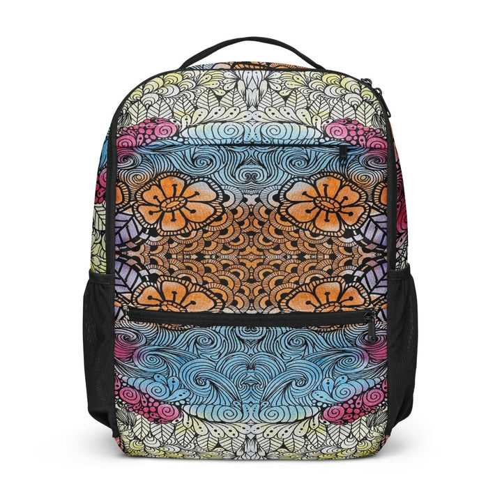 Boho Bloom Stripe Utility Backpack - Polendo Design Boho Bloom Stripe utility backpack