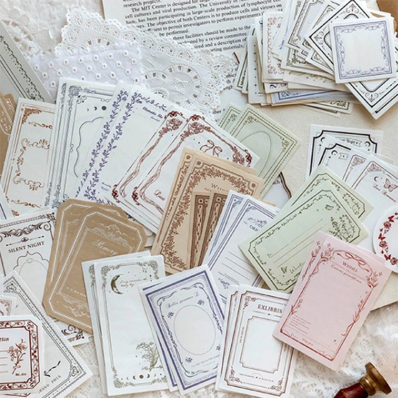 Vintage Journaling Paper Set (100pcs) – Scrapbook & Writing Sheets - Polendo Design vintage journaling paper