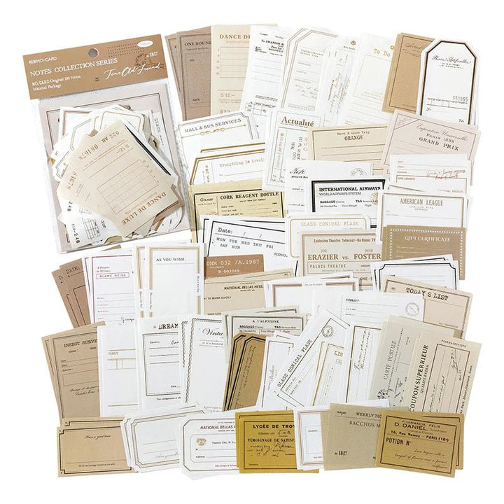 Vintage Journaling Paper Set (100pcs) – Scrapbook &amp; Writing Sheets - Polendo Design vintage journaling paper