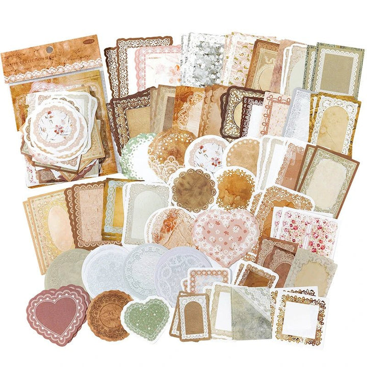 Vintage Journaling Paper Set (100pcs) – Scrapbook &amp; Writing Sheets - Polendo Design vintage journaling paper