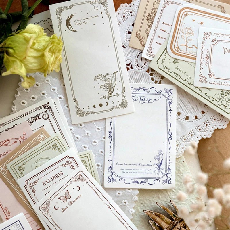 Vintage Journaling Paper Set (100pcs) – Scrapbook &amp; Writing Sheets - Polendo Design vintage journaling paper