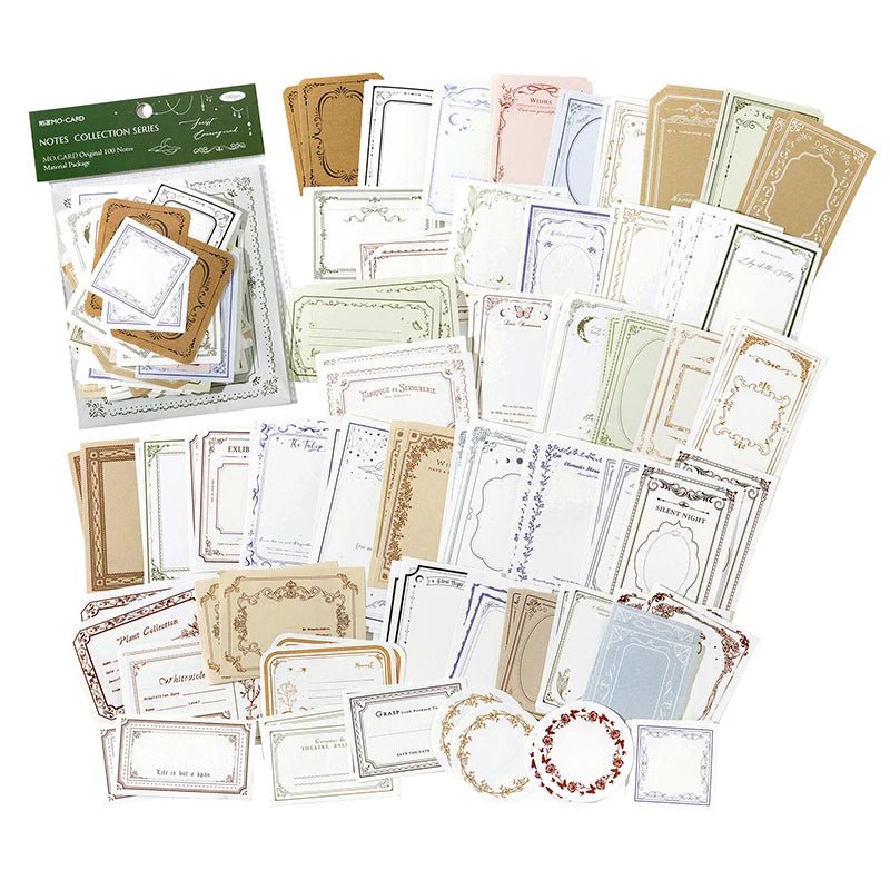Vintage Journaling Paper Set (100pcs) – Scrapbook &amp; Writing Sheets - Polendo Design vintage journaling paper